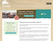 Tablet Screenshot of coconutbeachresort.com